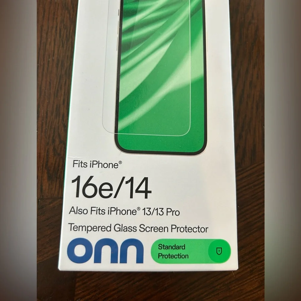 onn for iPhone 16e/14/13/13 Pro Tempered Glass Screen Protector New in box